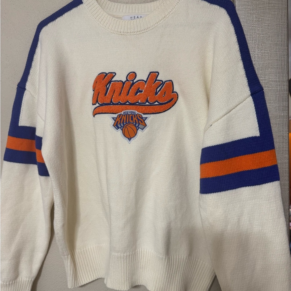 Knicks White and Blue Women’s Sweater